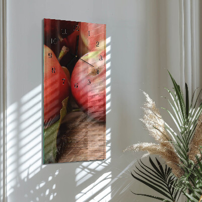 Vertical rectangular wall clock Apple