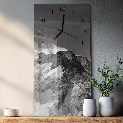Modern vertical wall clock Mountain