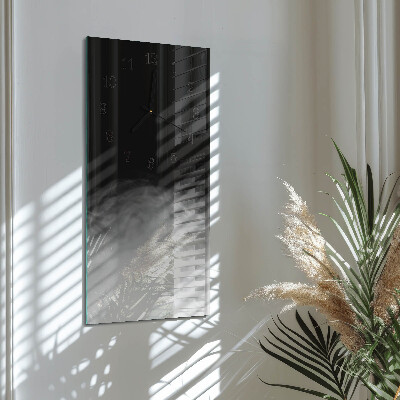 Glass wall clock vertical Smoke