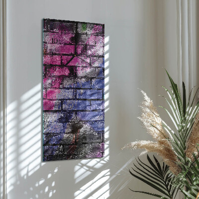 Vertical rectangular wall clock Brick