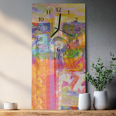 Modern vertical wall clock Chaos