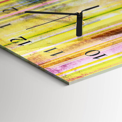 Glass clock vertical Wood