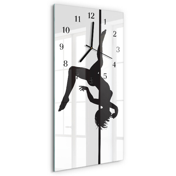 Vertical wall clock Pole dancer