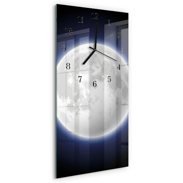Vertical rectangular wall clock Moon