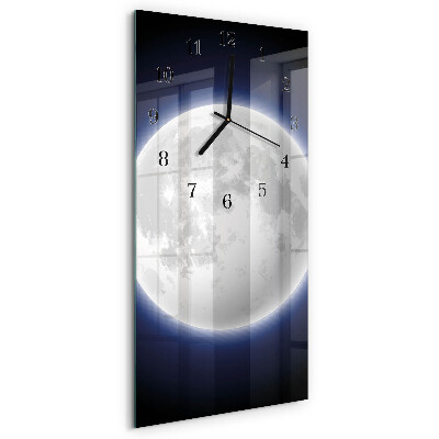 Vertical rectangular wall clock Moon