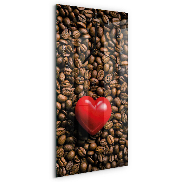 Vertical wall clock Coffee beans
