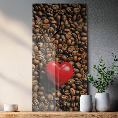 Vertical wall clock Coffee beans