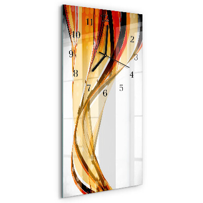 Glass wall clock vertical Abstraction