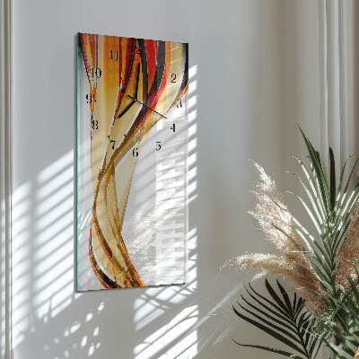 Glass wall clock vertical Abstraction