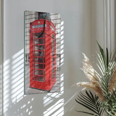 Glass clock vertical Public telephone