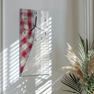 Modern vertical wall clock Tablecloth