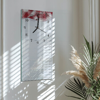 Glass clock vertical Table