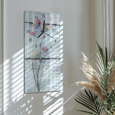 Vertical rectangular wall clock Clover