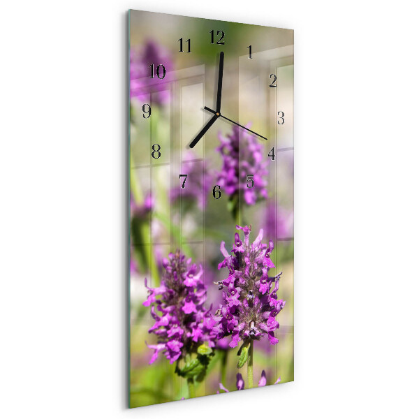 Vertical wall clock Flowers