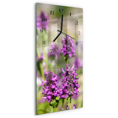 Vertical wall clock Flowers