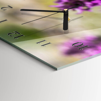 Vertical wall clock Flowers