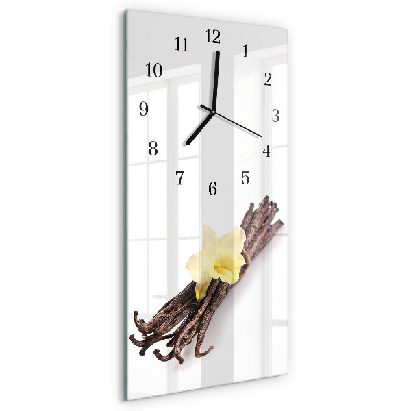 Glass wall clock vertical Vanilla