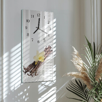 Glass wall clock vertical Vanilla