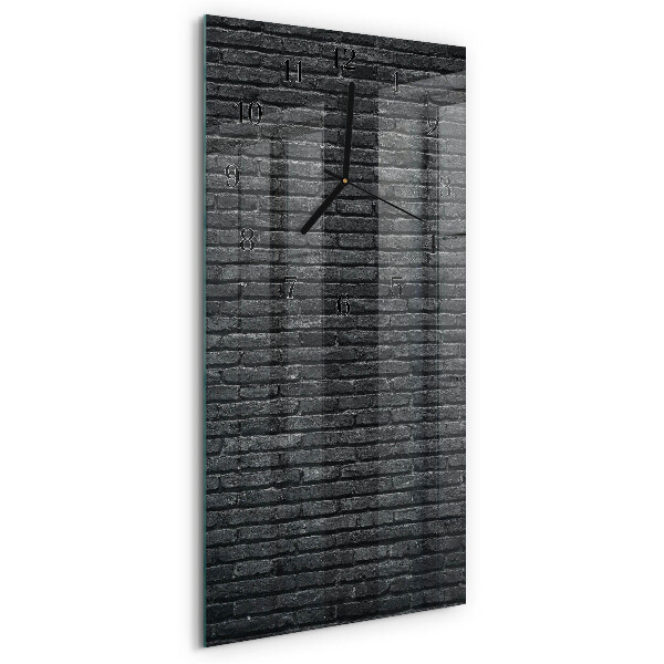 Glass wall clock vertical Clinker