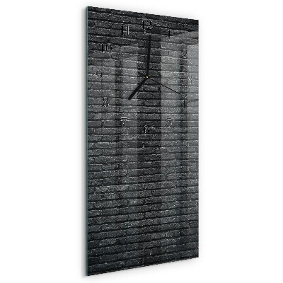 Glass wall clock vertical Clinker