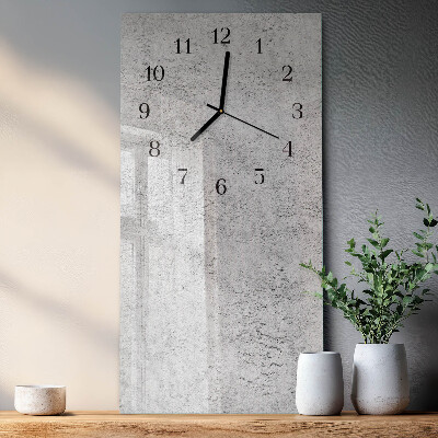 Glass clock vertical Wall