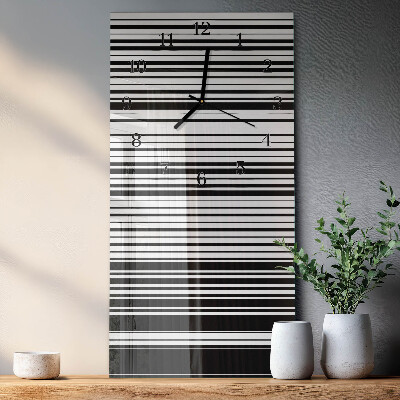 Vertical rectangular wall clock Stripes