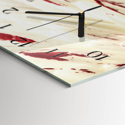 Vertical rectangular wall clock Flower