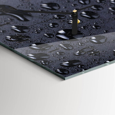 Glass wall clock vertical Drops