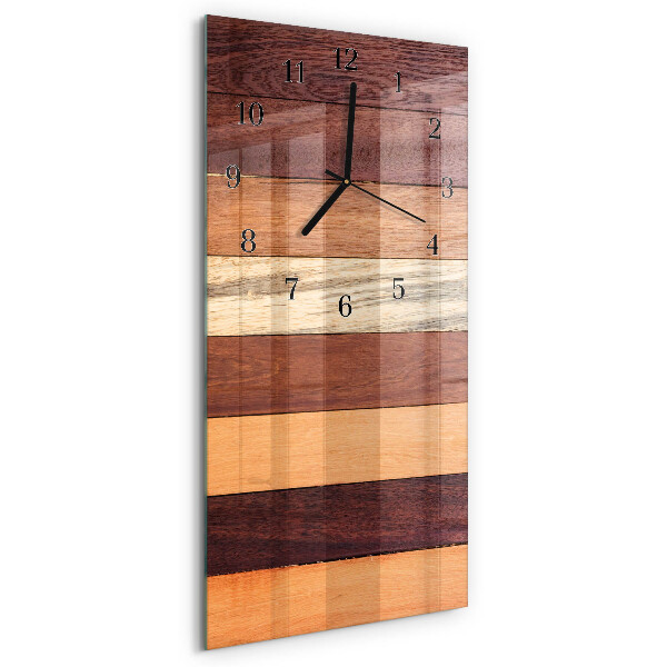 Glass wall clock vertical Stripes
