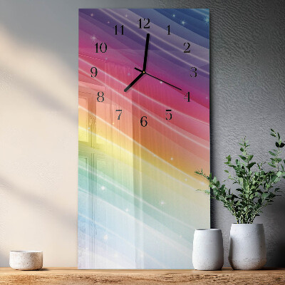 Modern vertical wall clock Rainbow
