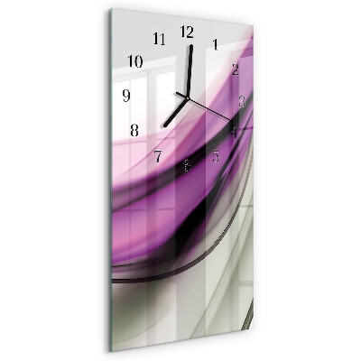 Glass wall clock vertical Abstraction