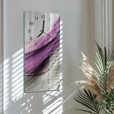 Glass wall clock vertical Abstraction