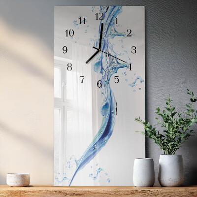 Modern vertical wall clock Water