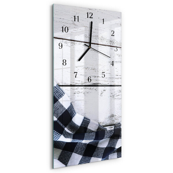 Vertical rectangular wall clock Fabric table
