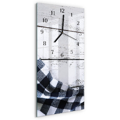 Vertical rectangular wall clock Fabric table