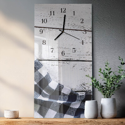 Vertical rectangular wall clock Fabric table
