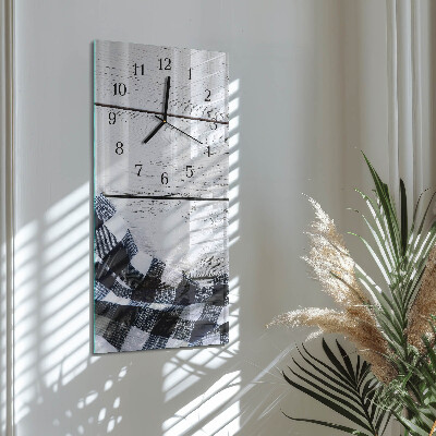Vertical rectangular wall clock Fabric table