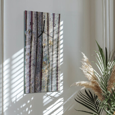 Glass clock vertical Branches