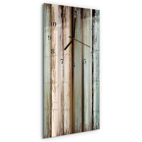 Modern vertical wall clock Wood