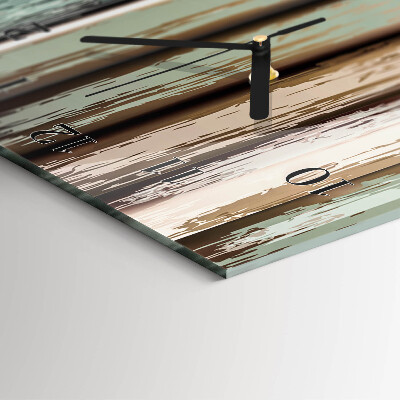Modern vertical wall clock Wood