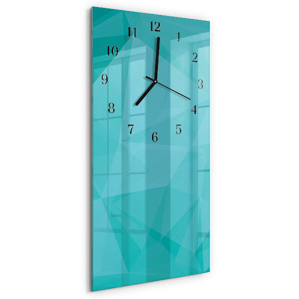 Glass wall clock vertical Pattern