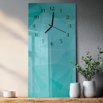 Glass wall clock vertical Pattern