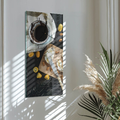 Modern vertical wall clock Handshake