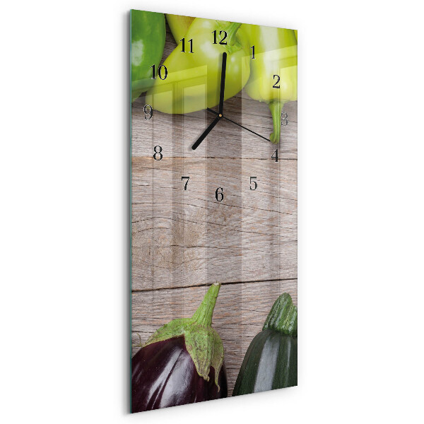 Vertical rectangular wall clock Vegetable table