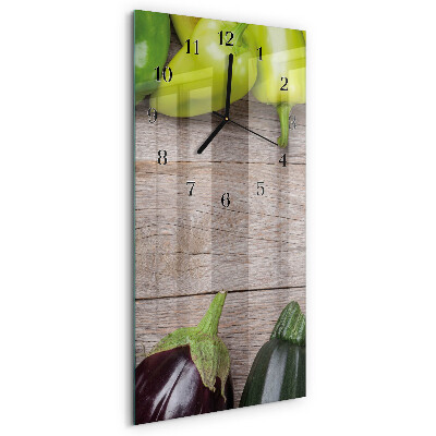 Vertical rectangular wall clock Vegetable table