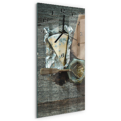 Vertical wall clock Cheese