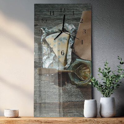 Vertical wall clock Cheese