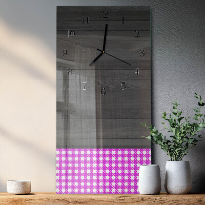 Glass wall clock vertical Table