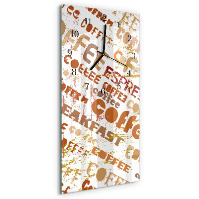 Vertical rectangular wall clock Coffee