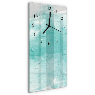 Glass wall clock vertical Wall